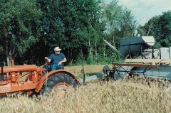 Allis-Chalmers WC tractor, Gleaner Model S combine, Dave Gloor, Charlotte(1)