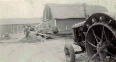 Our farm and threshing outfit 1935. Lovell Implement